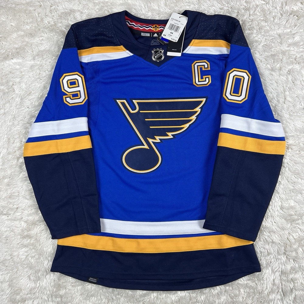 Sz 44/XS Men - Adidas St Louis Blues Ryan O'Reilly NHL Authentic Hockey Jersey